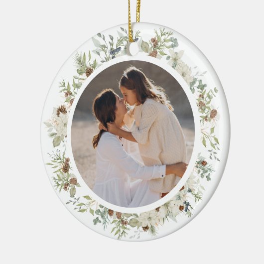 Décoration En Céramique Botanique Eucalyptus Verdure Noël personnalisé (Gauche)