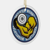 Décoration En Céramique Boucle d'haltère de haltérophile (Droite)