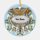 Décoration En Céramique Bouclier de nénuphars (Devant)