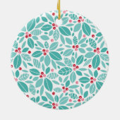 Décoration En Céramique Bouges de ruban rouge creux photo personnalisée (Dos)