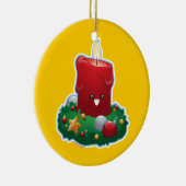 Décoration En Céramique Bougie de Noël (Droite)