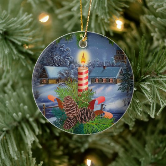 Décoration En Céramique Bougie de Noël (Arbre)