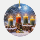 Décoration En Céramique Bougies de solstice de Yule Lune (Dos)