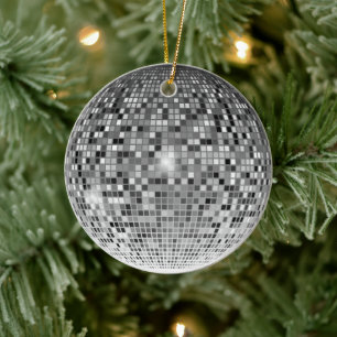 Décoration En Céramique Boule de disco vintage Noël céramique rétro
