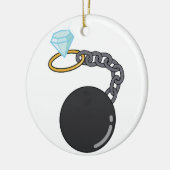 Décoration En Céramique Boule et chaîne de mariage (Gauche)