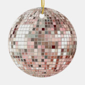 Décoration En Céramique Boule Pastel Pink & Silver Disco (Devant)