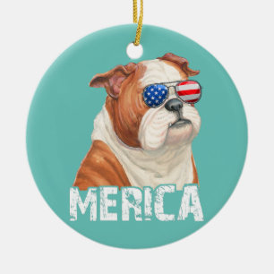Décoration En Céramique Bouledogue anglais Merica hommes amateurs de chien