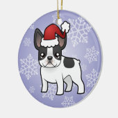 Décoration En Céramique Bouledogue français de Noël (Gauche)
