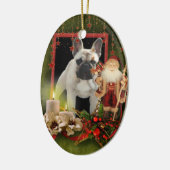 Décoration En Céramique Bouledogue français Noël French Bulldog (Gauche)