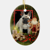 Décoration En Céramique Bouledogue français Noël French Bulldog (Dos)