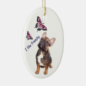 Décoration En Céramique Bouledogue français Papillons Jour (Droite)