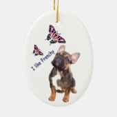 Décoration En Céramique Bouledogue français Papillons Jour (Dos)