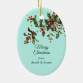 Décoration En Céramique Bouquet de Noël de l'enfant skieur (Dos)