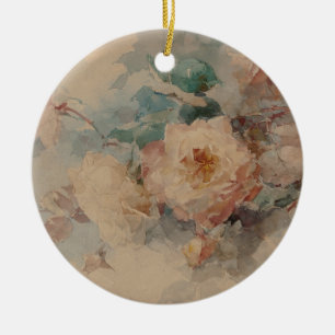 Décoration En Céramique Bouquet de Rose - Franz Bischoff