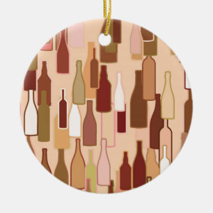 Décoration En Céramique Bouteilles de vin, couleurs de terre, arrière - pl