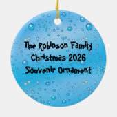 Décoration En Céramique Bouton en caoutchouc mignon / Bulles bleues (Dos)