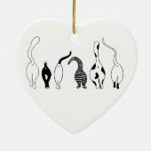 Décoration En Céramique Boutons de chat (Dos)