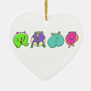 Décoration En Céramique Boutons de hamster colorés