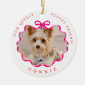 Décoration En Céramique Bow Ruban Pet Photo Rouge (Devant)