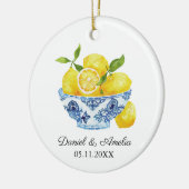 Décoration En Céramique Bowl Of Lemons Chinoiserie Custom Wedsaké (Gauche)