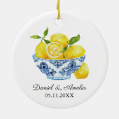 Décoration En Céramique Bowl Of Lemons Chinoiserie Custom Wedsaké (Dos)