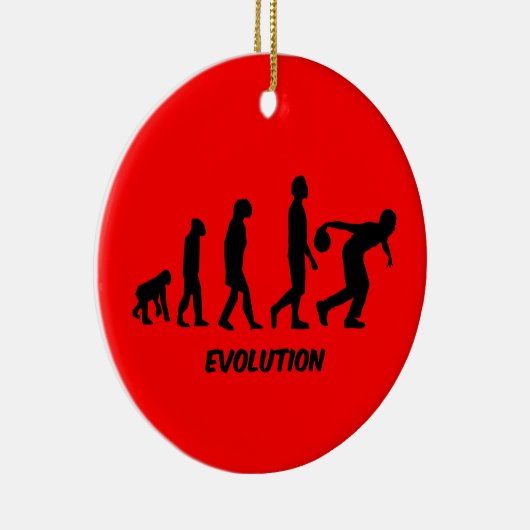 Décoration En Céramique bowling drôle d'évolution (Droite)