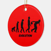 Décoration En Céramique bowling drôle d'évolution (Gauche)