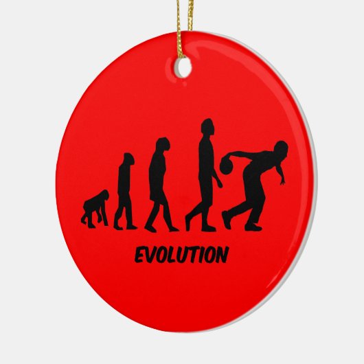 Décoration En Céramique bowling drôle d'évolution (Gauche)