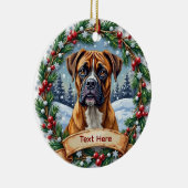 Décoration En Céramique Boxer Christmas Ornament (Droite)