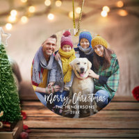 Bracelet Script Joyeux Noël Photo Rouge Retour