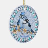 Décoration En Céramique Branche Geai Bleu (Droite)