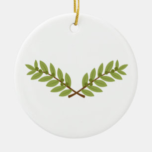 Décoration En Céramique Branche Olive
