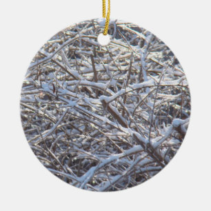 Décoration En Céramique Branches de glace neige en hiver