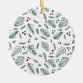 Décoration En Céramique Branches et baies d'arbres de Noël - turquoise (Devant)