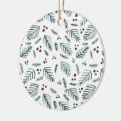 Décoration En Céramique Branches et baies d'arbres de Noël - turquoise (Gauche)