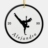 Décoration En Céramique Break Dance Dancer Black & White Custom Year (Devant)