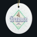 Décoration En Céramique Bremen City Allemagne Retro Town Musiciens Vintage<br><div class="desc">Capitale de l'Etat de Brême en Allemagne avec Bremen Town Musicians souvenir Vintage pour les vacances de la capitale. Brême avec des musiciens rétro en Allemagne comme souvenir pour Weser et Bremerhaven. Mode de vie Brême pour les routards urbains et les voyages en ville en Europe. Brême en Allemagne du...</div>