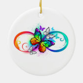 Décoration En Céramique Bright infinity with rainbow butterfly (Dos)