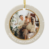 Décoration En Céramique Bright Parties scintillant Photo Joyeux Noël Moder (Devant)