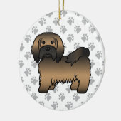 Décoration En Céramique Brindle Havanese mignonne dessin de chien (Gauche)
