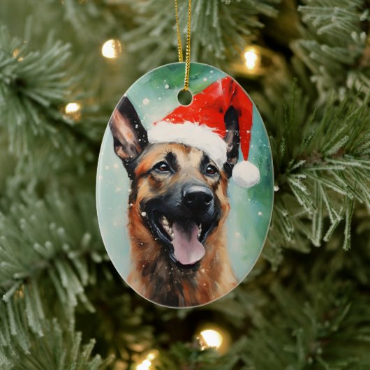 Décoration En Céramique Brochure de Noël malinois belge (Arbre)