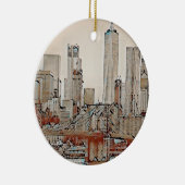 Décoration En Céramique Brooklyn Bridge, New York (Droite)