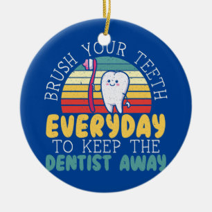 Décoration En Céramique Brossez-vous les dents tous les jours pour garder