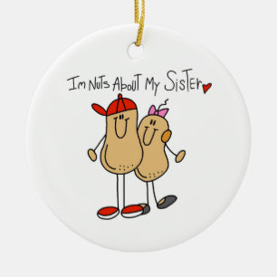 Décoration En Céramique Brother-Nuts Sur Ma Soeur