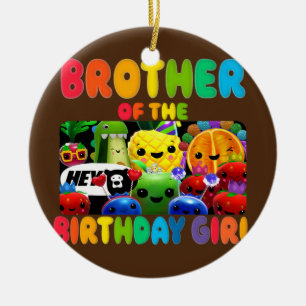 Décoration En Céramique Brother Of The Birthday Girl Fruit Birthday