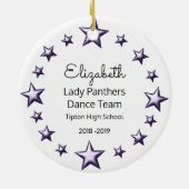 Décoration En Céramique Brune d'acclamation de danse orange, pourpre et (Dos)