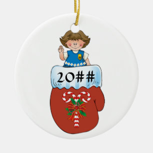 Décoration En Céramique Brune de mitaine de marguerite