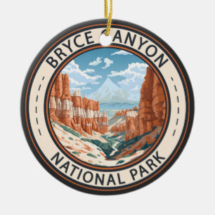 Décoration En Céramique Bryce Canyon National Park Trail Illustration Art