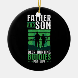 Décoration En Céramique Buck Deer Chasse Chasseur Père Papa Fils Famille