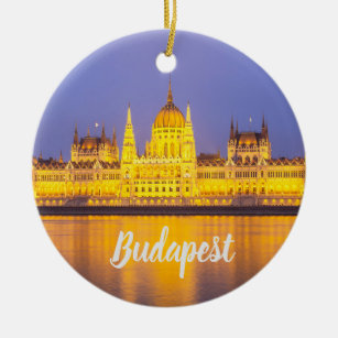 Décoration En Céramique Budapest Parlement Hongrie en cadeau de nuit